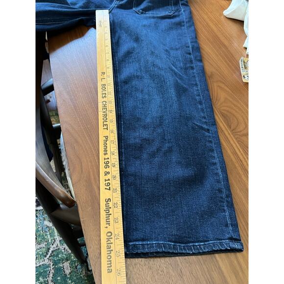 Quince Bella Stretch Patch Pocket Wide Leg Jeans High Rise Crop 27 - Picture 9 of 9